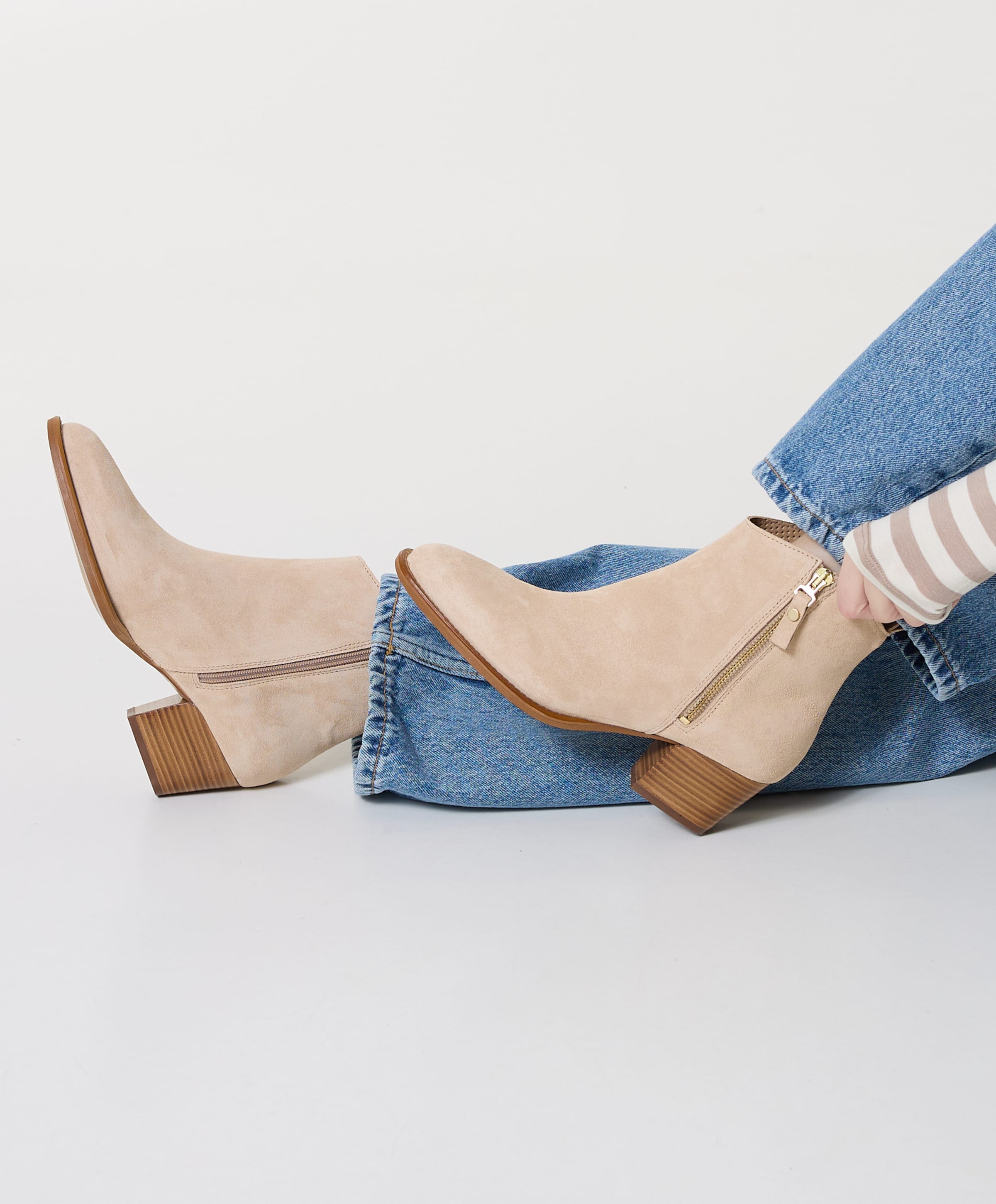 Alpe dames enkellaarzen beige