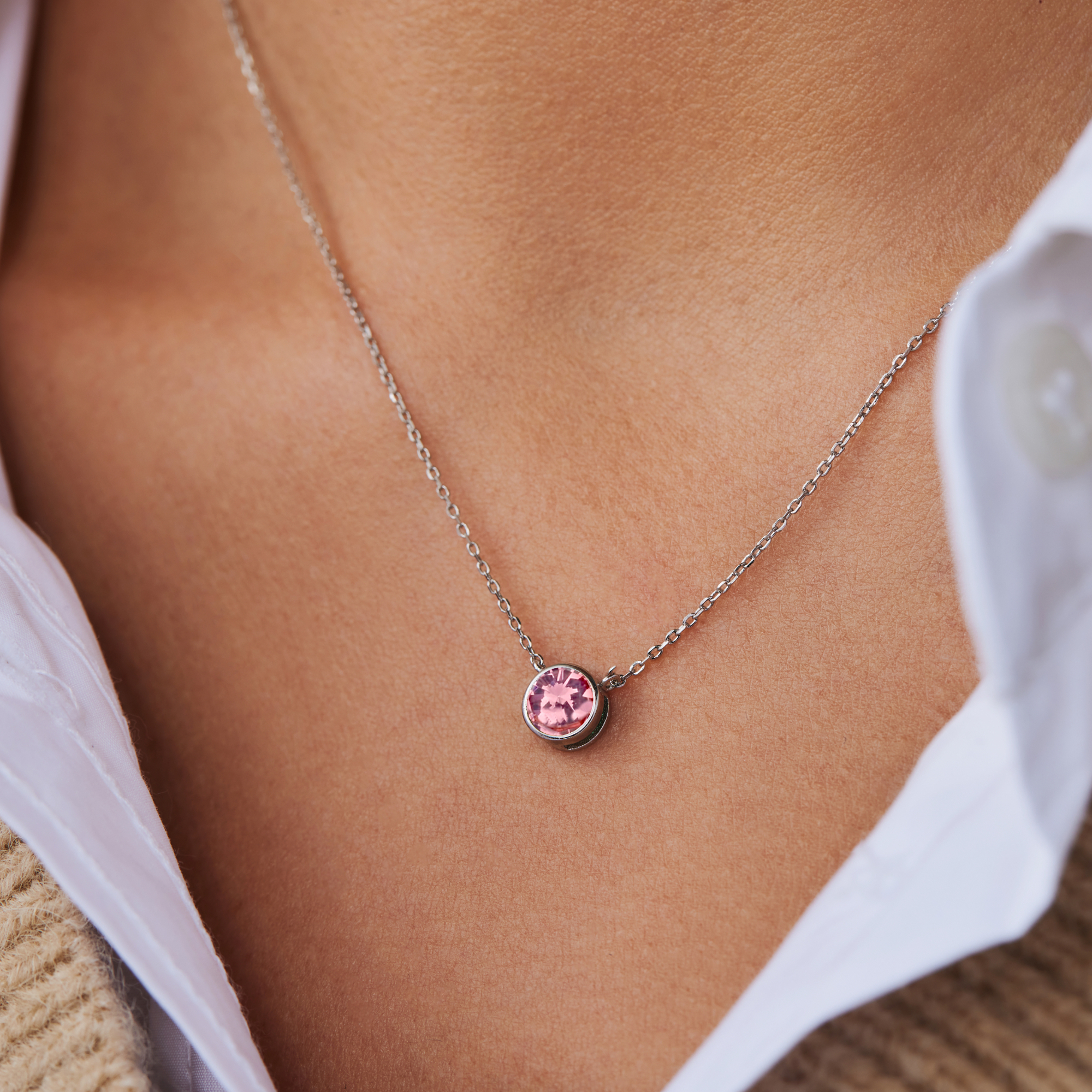 geboortesteen sieraden, ketting Violet Hamden Violet Hamden Zilver