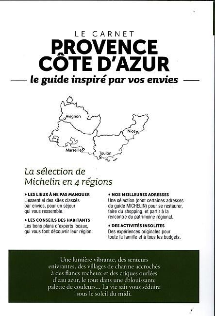 MICHELIN - CARNET PROVENCE COTE AZUR