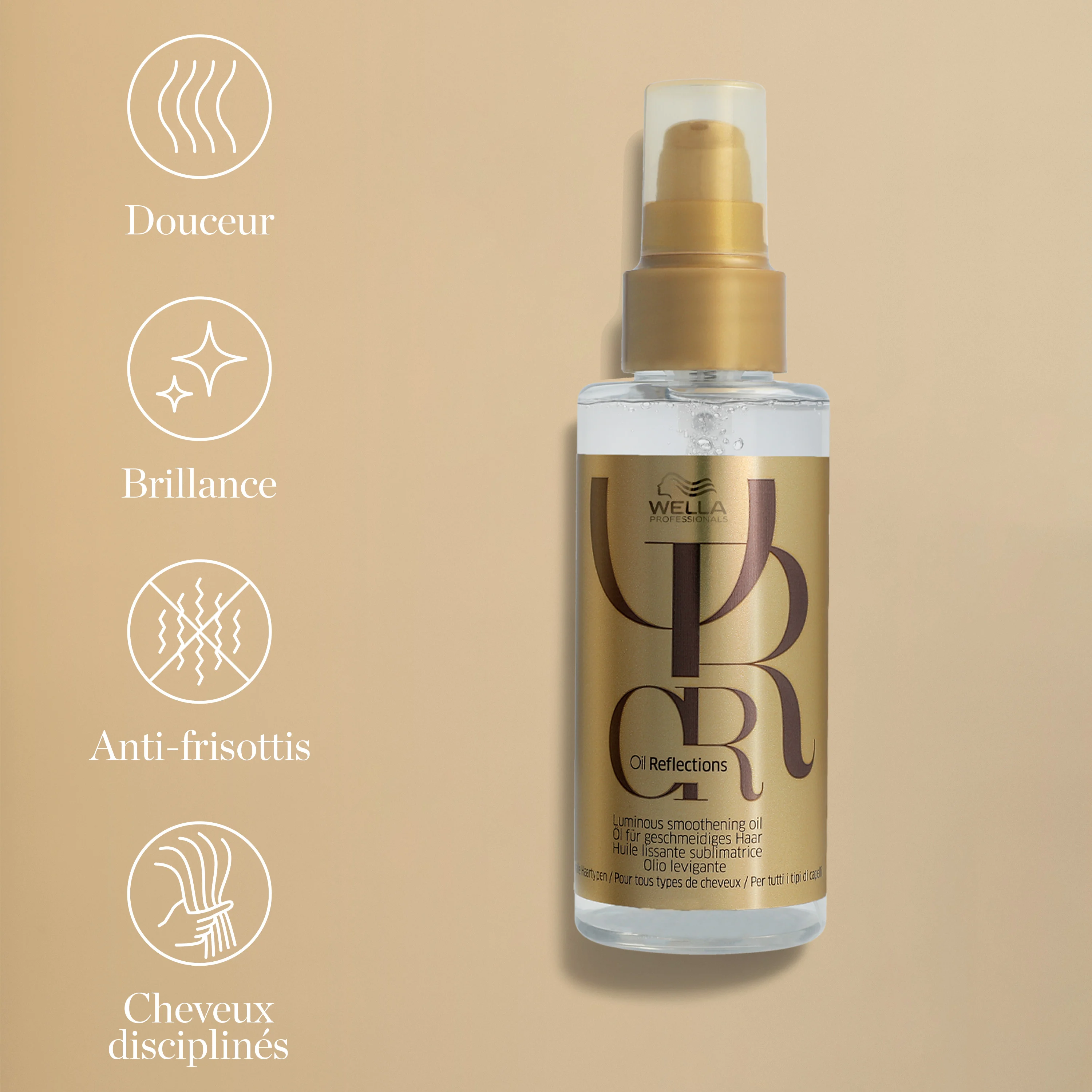 Oil Reflections Huile lissante sublimatrice de brillance pour tous types de cheveux |