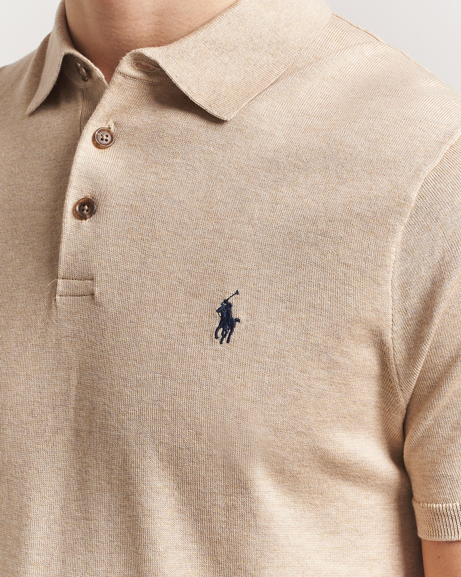 Polo Ralph Lauren Cotton Knitted Polo Dune Melange
