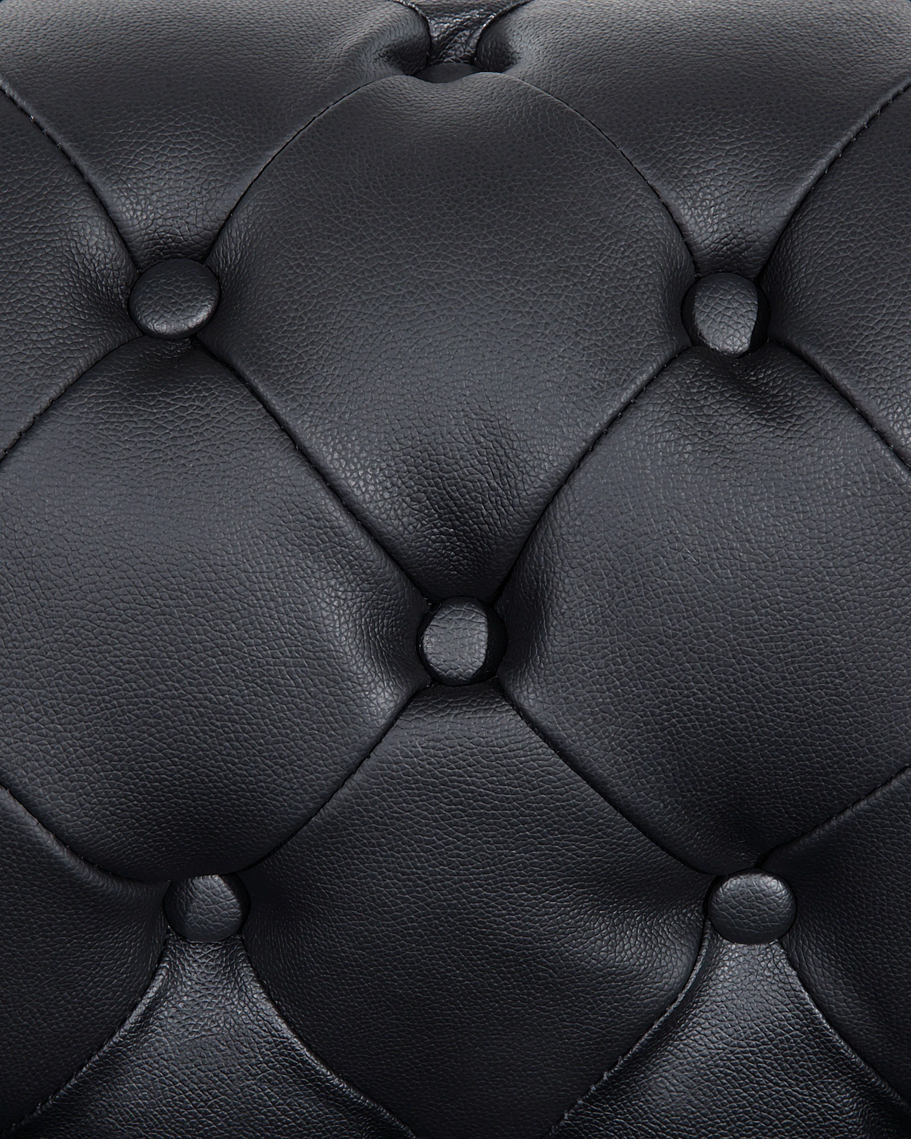 Fauteuil CHESTERFIELD Leer Zwart