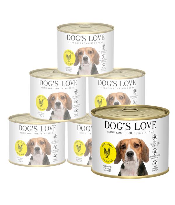 DOG'S LOVE Nassfutter für Hunde Adult, 6 x
