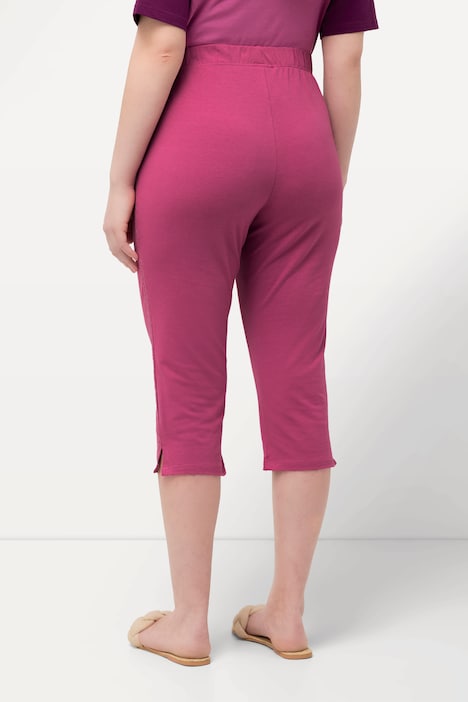 Capri-Leggings, seitliches Spitzenband, Biobaumwolle