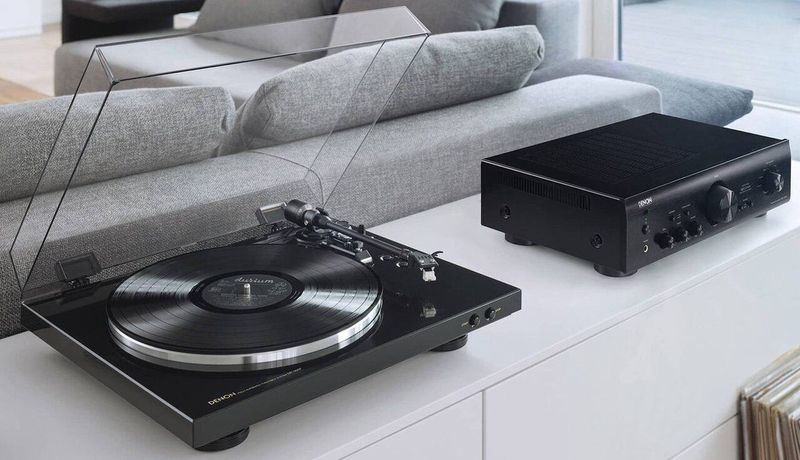 Denon - DP300FSPE2 - Platenspeler - Zwart - Aluminium