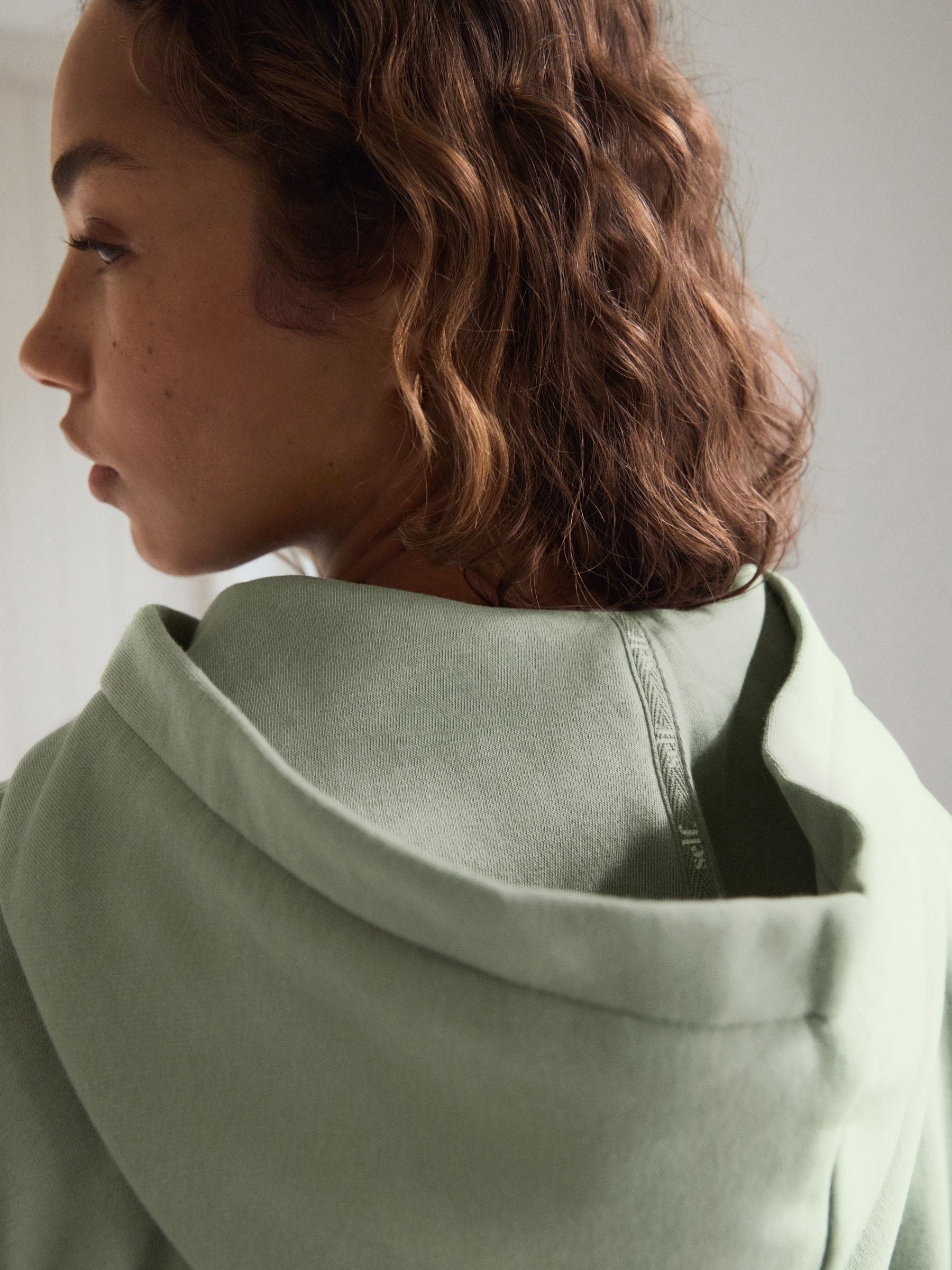 Grijs-groen - Hooded Zip Through Jacket
