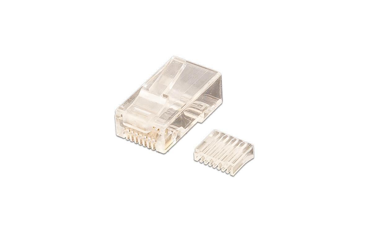 Stecker RJ45 Cat.6 100 Stück, ungeschirmt, Einführhilfe<br>Stecker RJ-45 Cat.6 100 Stück, ungeschirmt, Einführhilfe