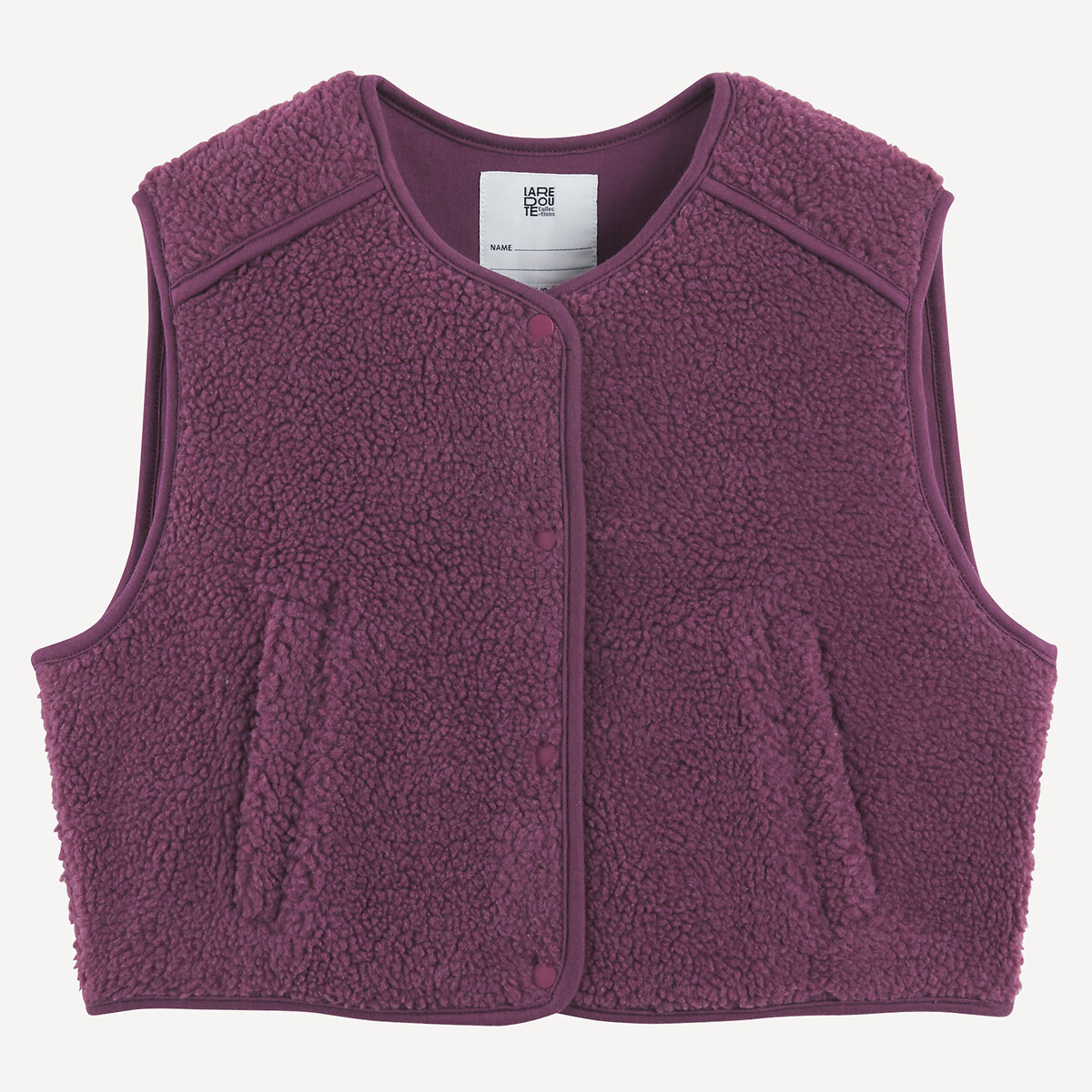 COLEÇÕES LA REDOUTE<br>Cardigã sherpa sem mangas