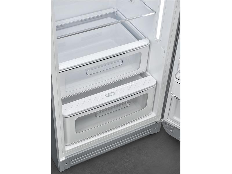 SMEG Kühlschrank FAB28RSV5 Silber Kühlschrank im Retrodesign