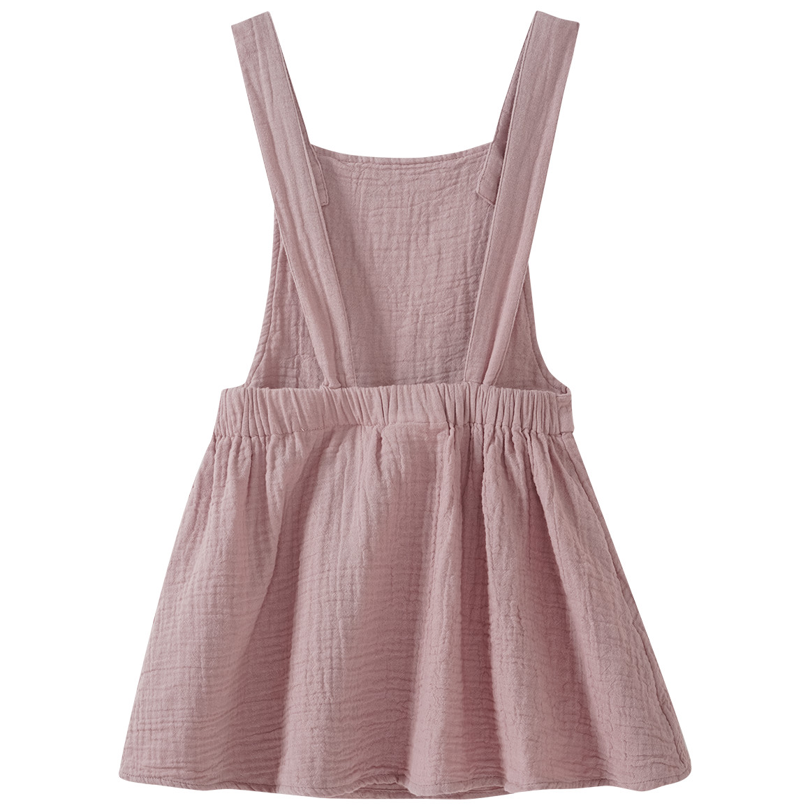 Topolino Pure Collection Mädchen Musselin-Latzkleid mit Elastikbund puderrosa