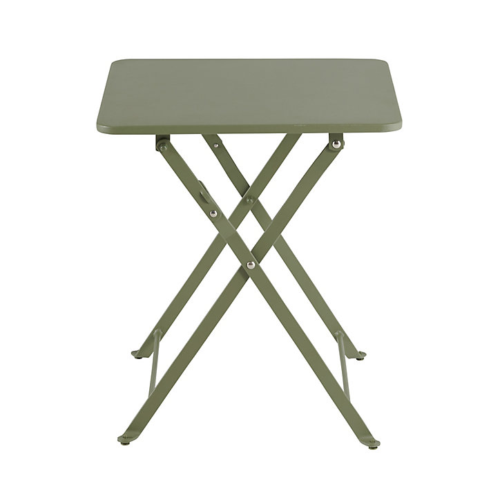 Table de jardin pliante Saba en acier coloris kaki green L.40 x l.40 x H.45 cm