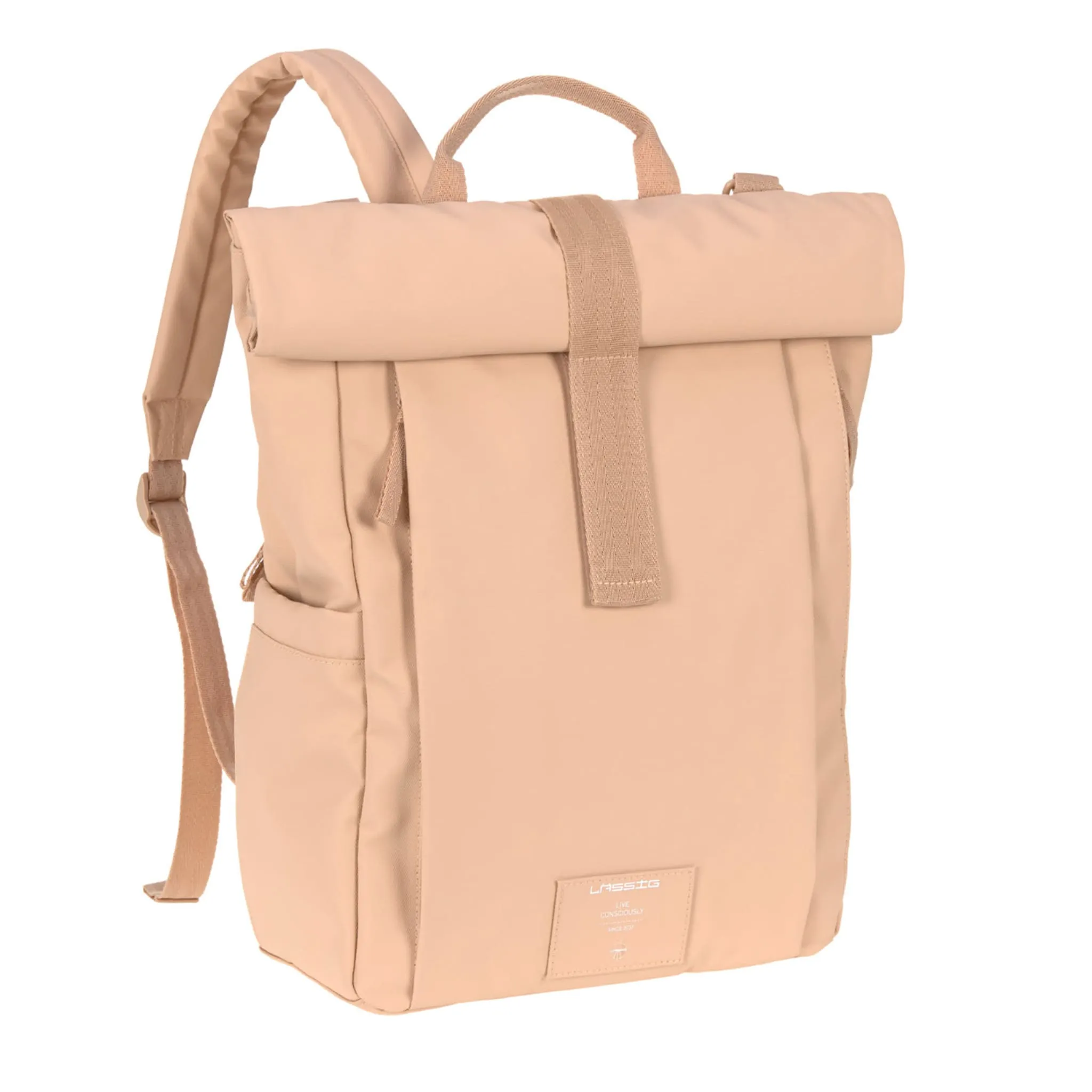 Lassig Sac à Couches à Dos Rolltop - Pêche