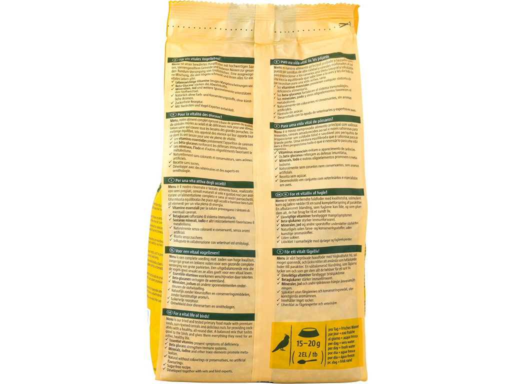 ALIMENTO PARA CATATUA VITAKRAFT PREMIUM MENU 1KG