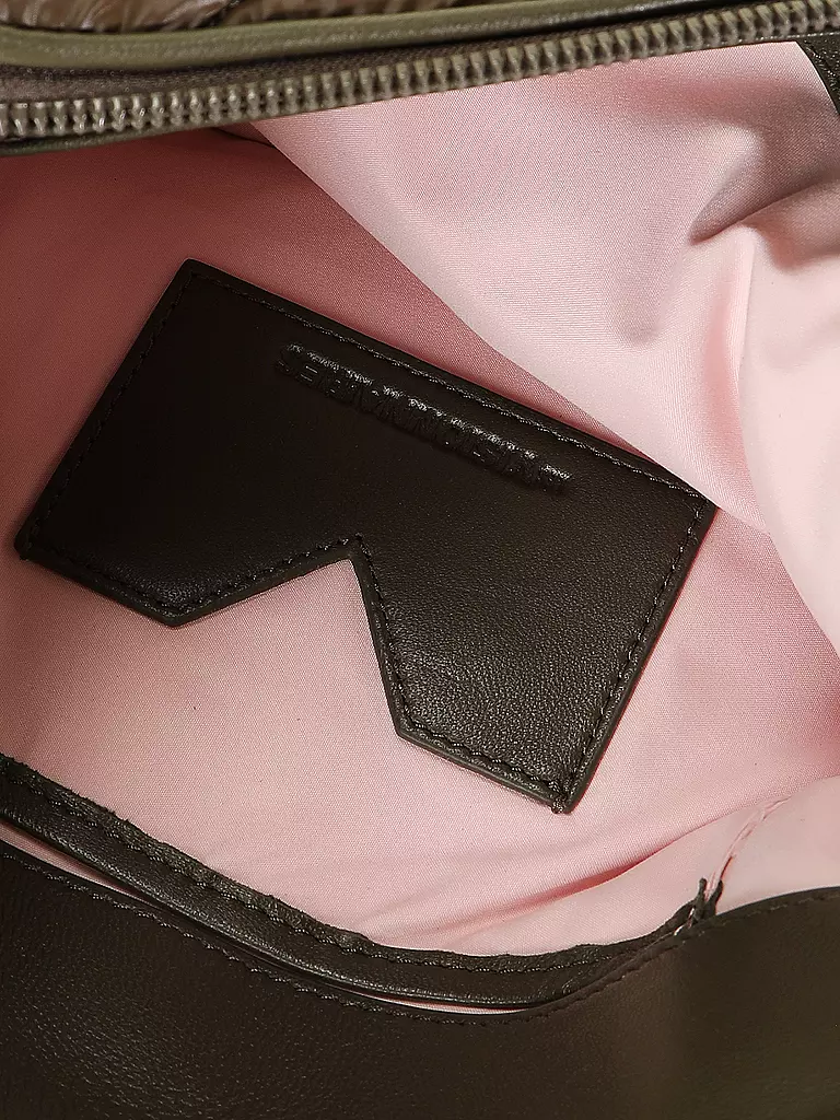 LES VISIONNAIRES Ledertasche - Umhängetasche VERA QUILTING  hellgrün