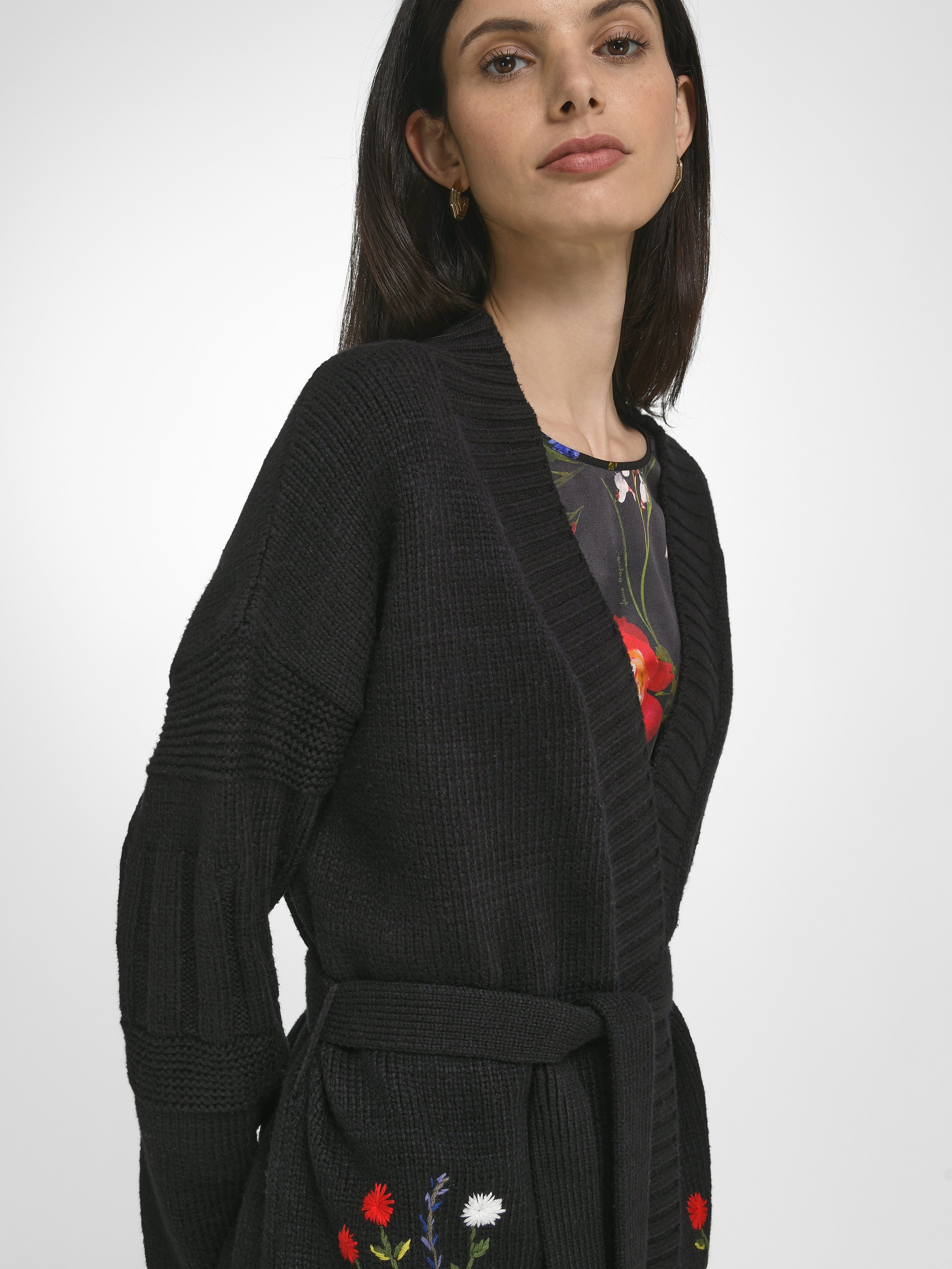 Long-Strickjacke