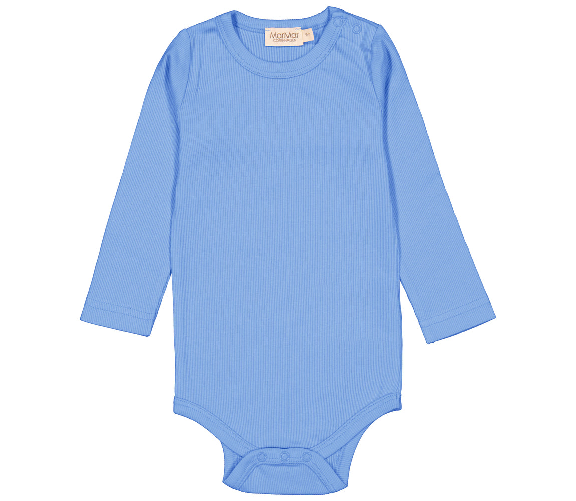Plain Body LS, Bodystocking  - Cornflower