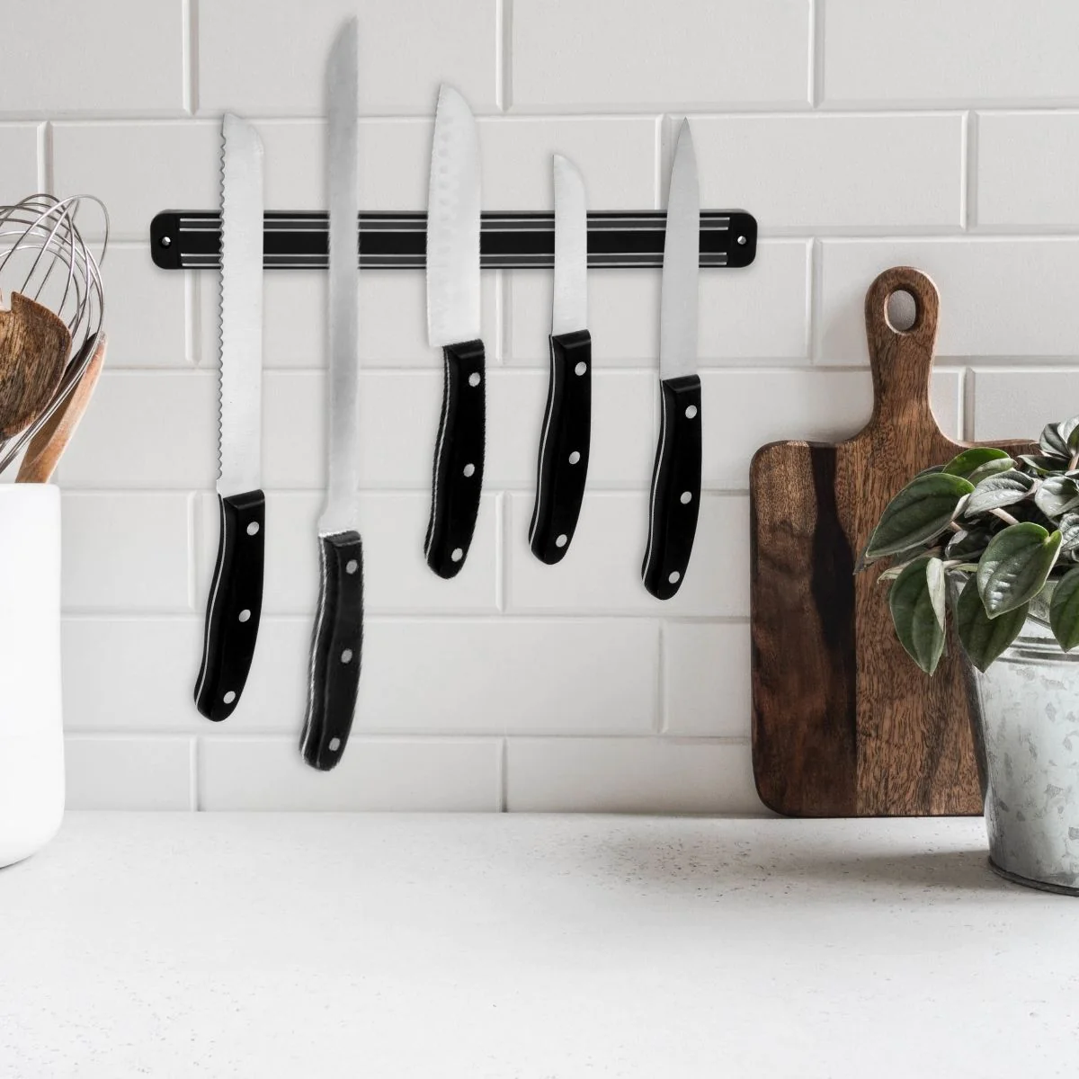 Ensemble de 5 couteaux Fit et 1 support mural