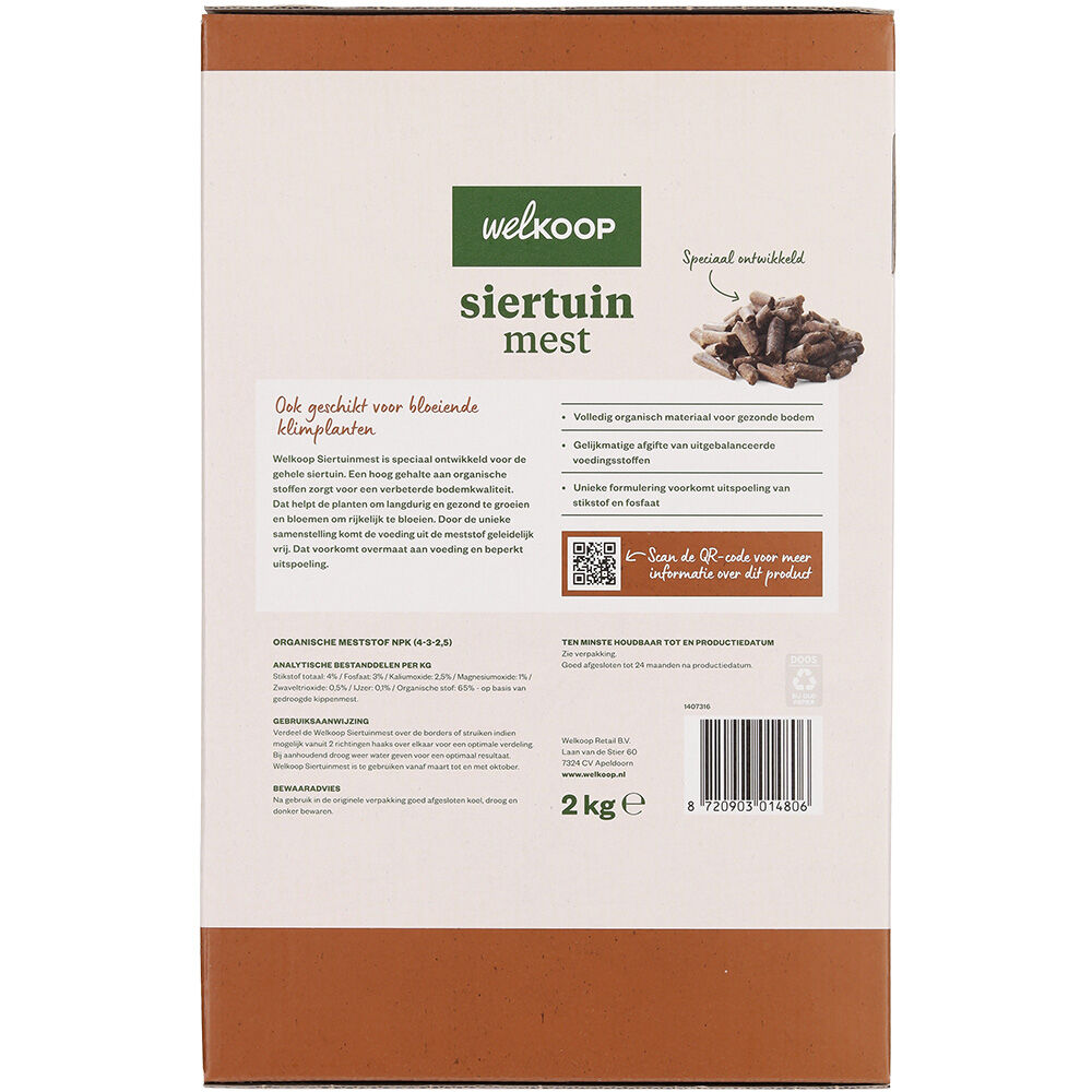 Welkoop - Siertuinmest - 40 m2 - 2 Kilogram