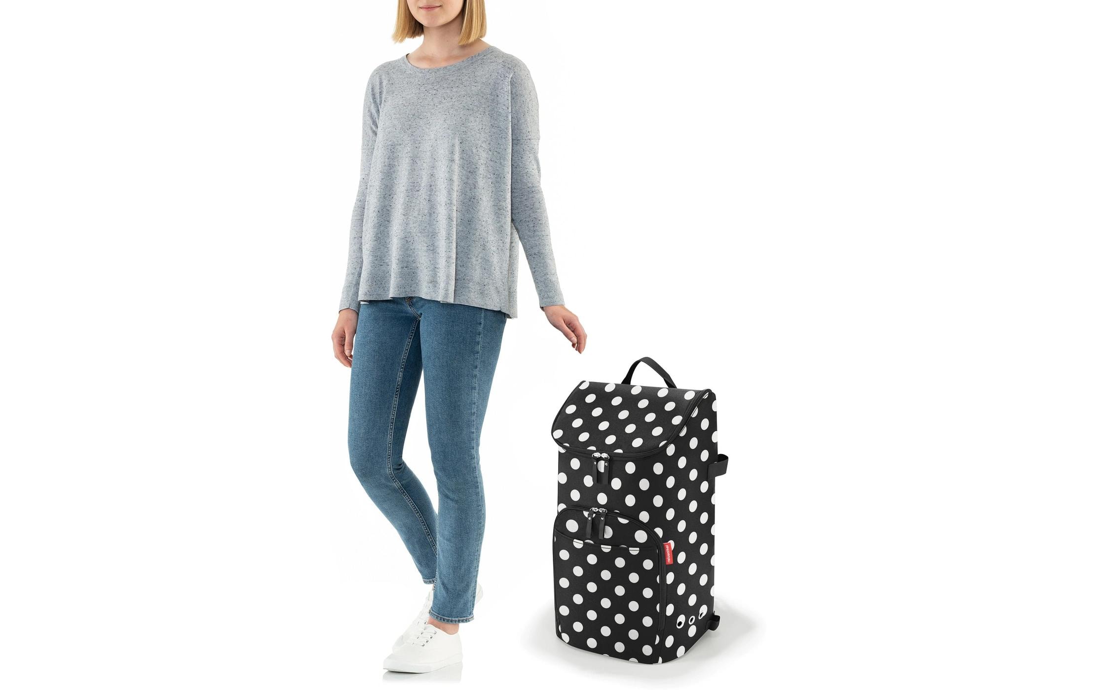 Einkaufstrolley Citycruiser Bag Dots WhiteEinkaufstasche aus recyceltem Material
