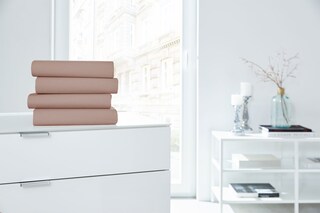 Vario Spannbetttuch Stretch Elasthan-Feinjersey 140 x 200-160 x 220 cm nougat