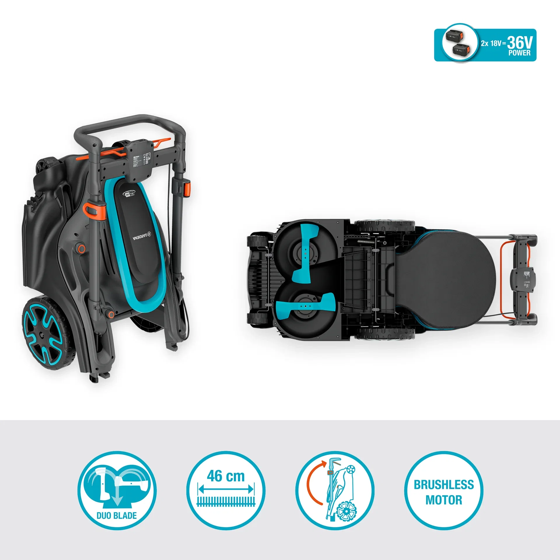 Gardena Gressklipper PowerMax Duo