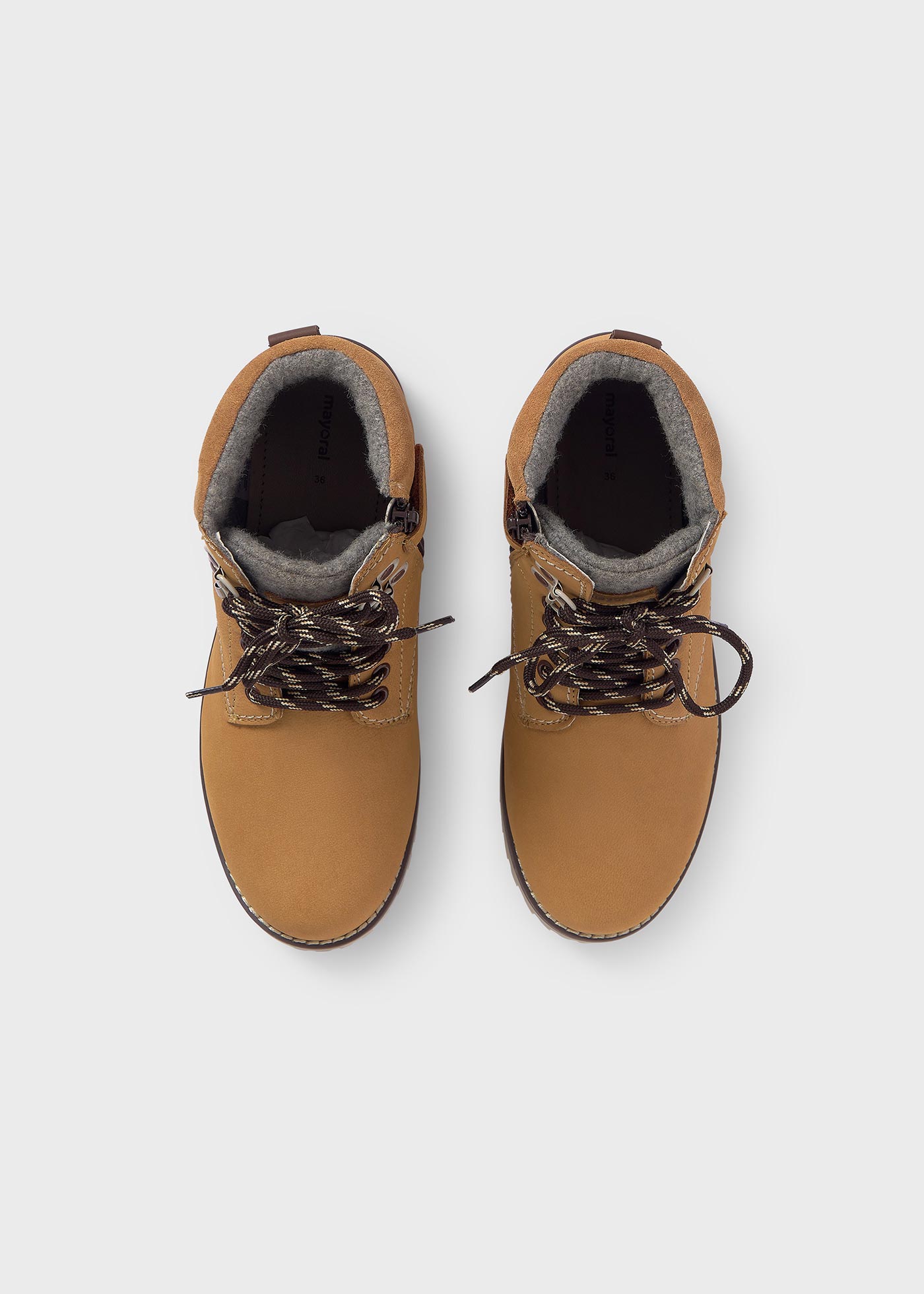 Botas de caminhada infantis em couro