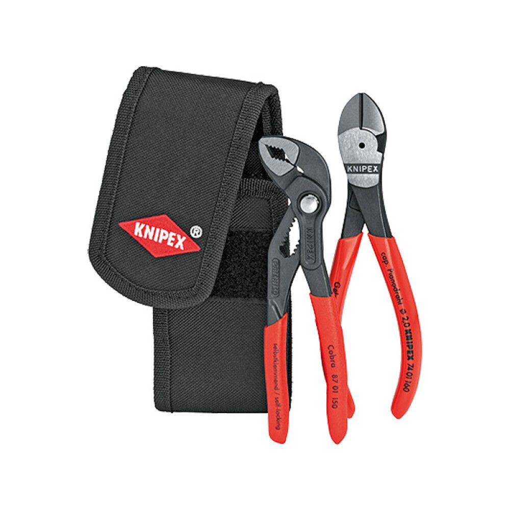 TANGSETT KNIPEX AVBITER-OG VANNMPUMPETANG M/VERKTØYBELTEVESK