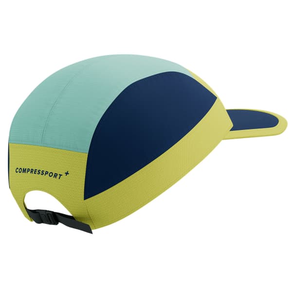 Casquette trail COMPRESSPORT 5 PANEL LIGHT CAP GREEN SHEEN/DRESS BLUES