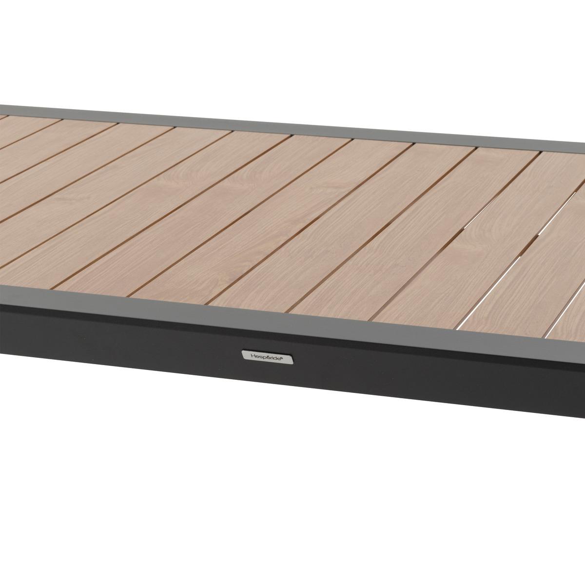 TABLE EVASION FIXE ALUMINIUM HONEY GRAPHITE 8 PLACES