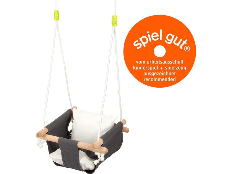 small foot Babyschaukel Komfort Babyschaukel aus Stoff mit Kissen und verstellbarem Gurt