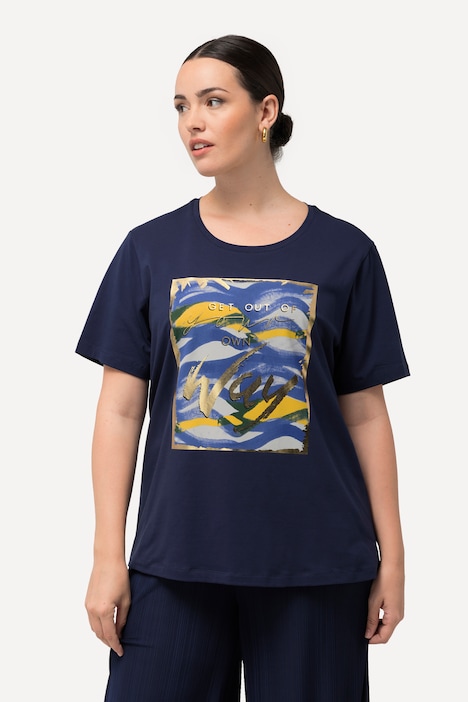 T-Shirt, Wellenmotiv, Regular, Rundhals, Halbarm