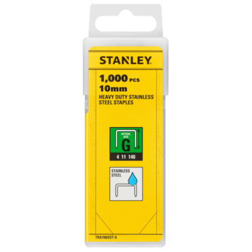 Stanley nieten type G roestvrij staal lengte 10mm - 1000st.