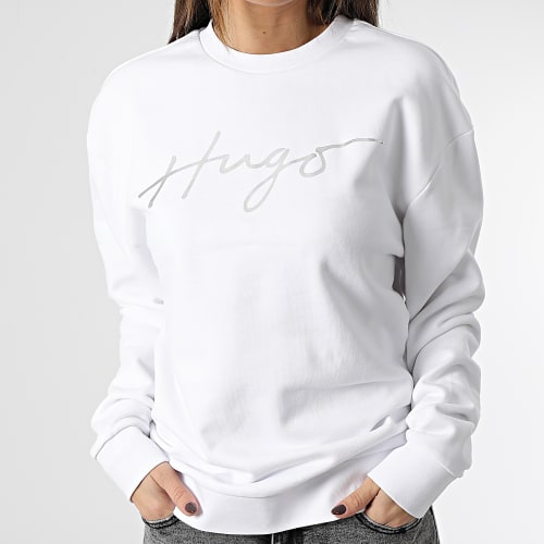 Sweat Crewneck Femme Easy 50484666 Blanc Argenté