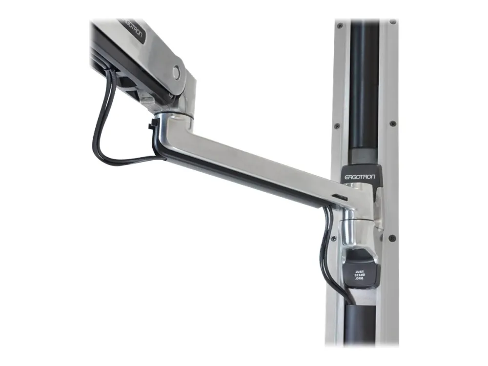 Ergotron LX - Monteringssæt (sidde-standerarm, forlængelse, base, VESA adapter) - for LCD display - kapacitet 3,2-11,3 kg - poleret aluminium - skærmstørrelse: op til 42
