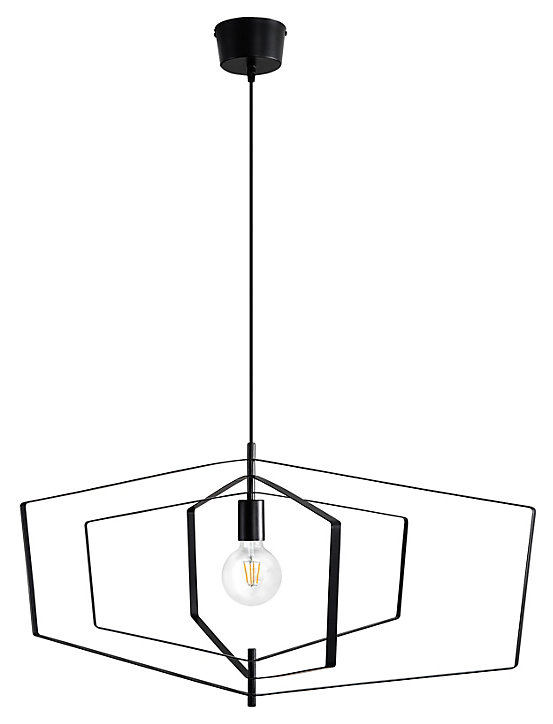 Suspension Nedoki E27 42W L.90xH.178cm noir GoodHome