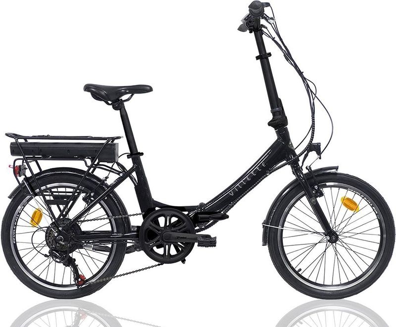 Villette les Vacances, vouwbare e-bike, 6 sp, 20 inch, zwart