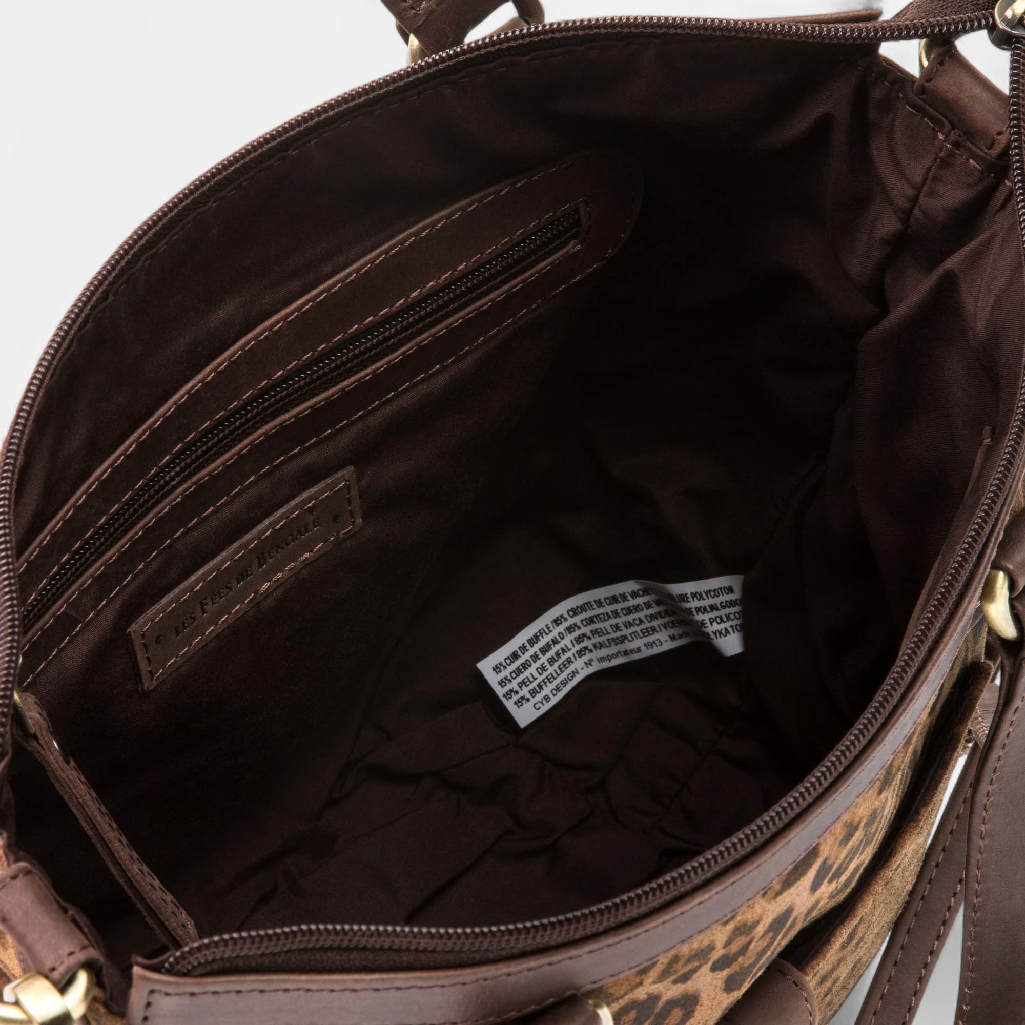 Sac bandoulière en cuir marron
