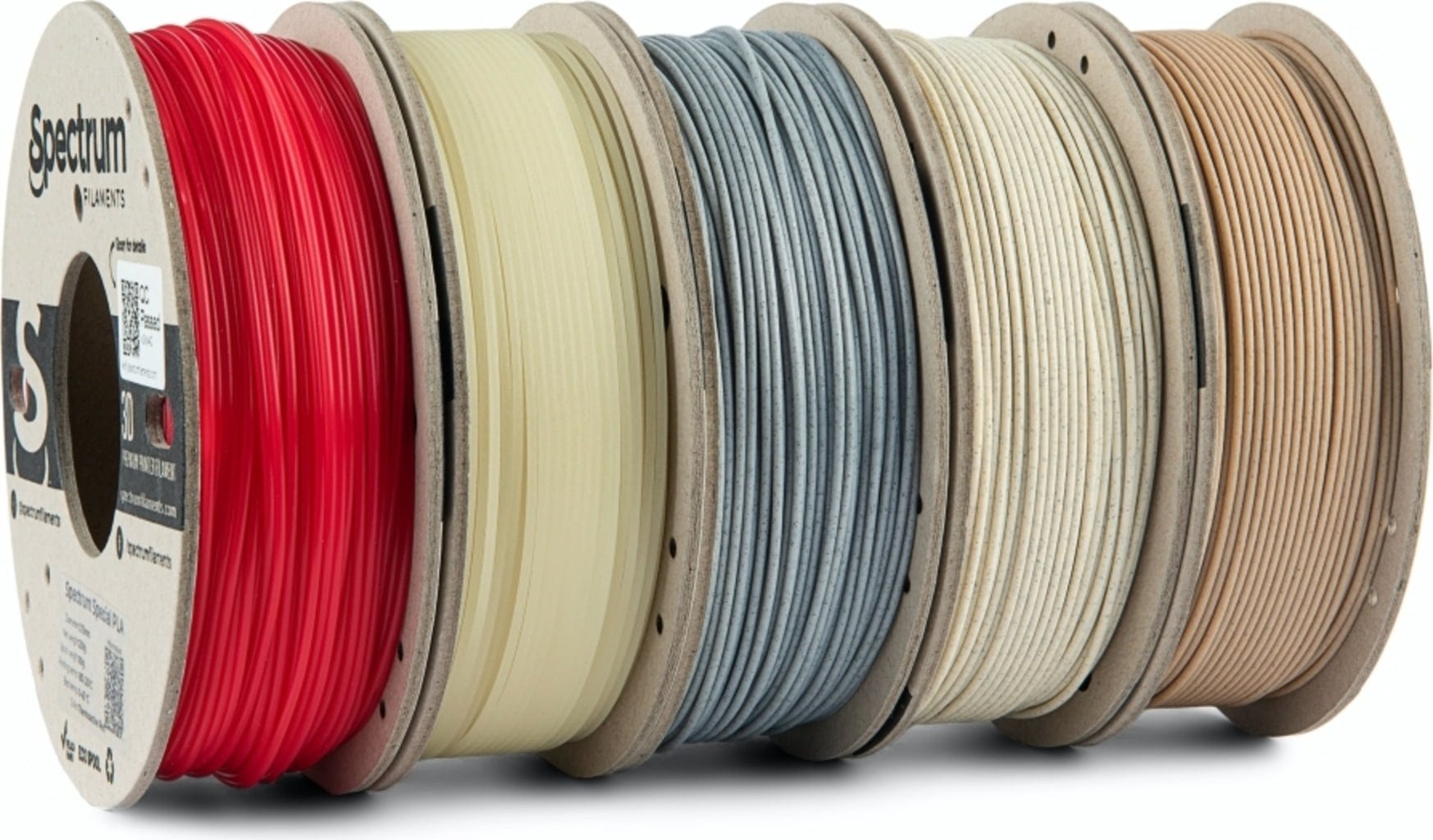 Spectrum  5er-Set PLA Specials, 1,75 mm (1.250 g)    Filamente auf ökologischen Pappspulen