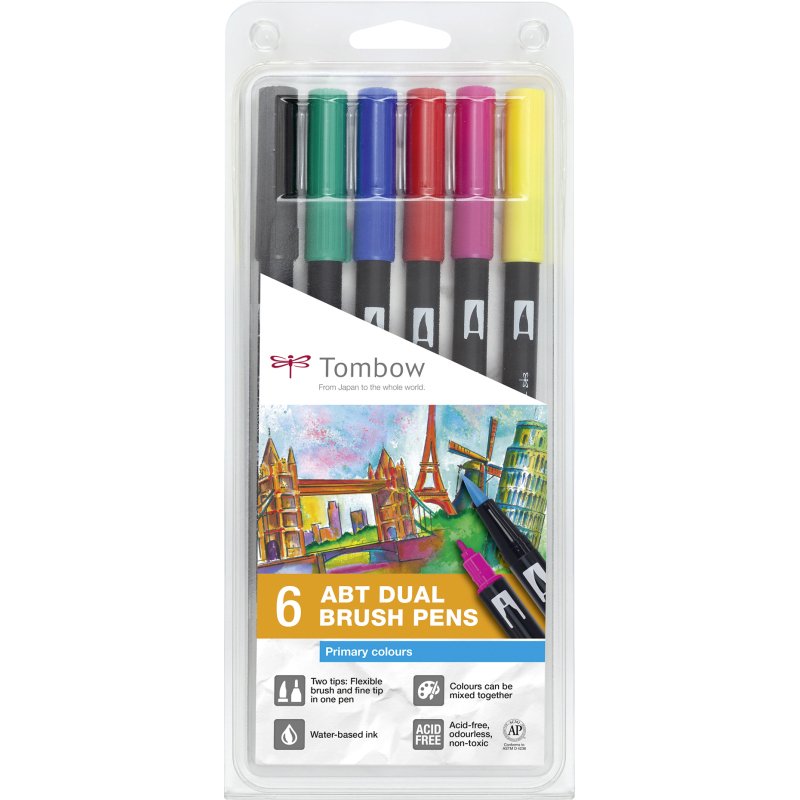 Feutre double pointe 'ABT DUAL BRUSH PEN', couleurs