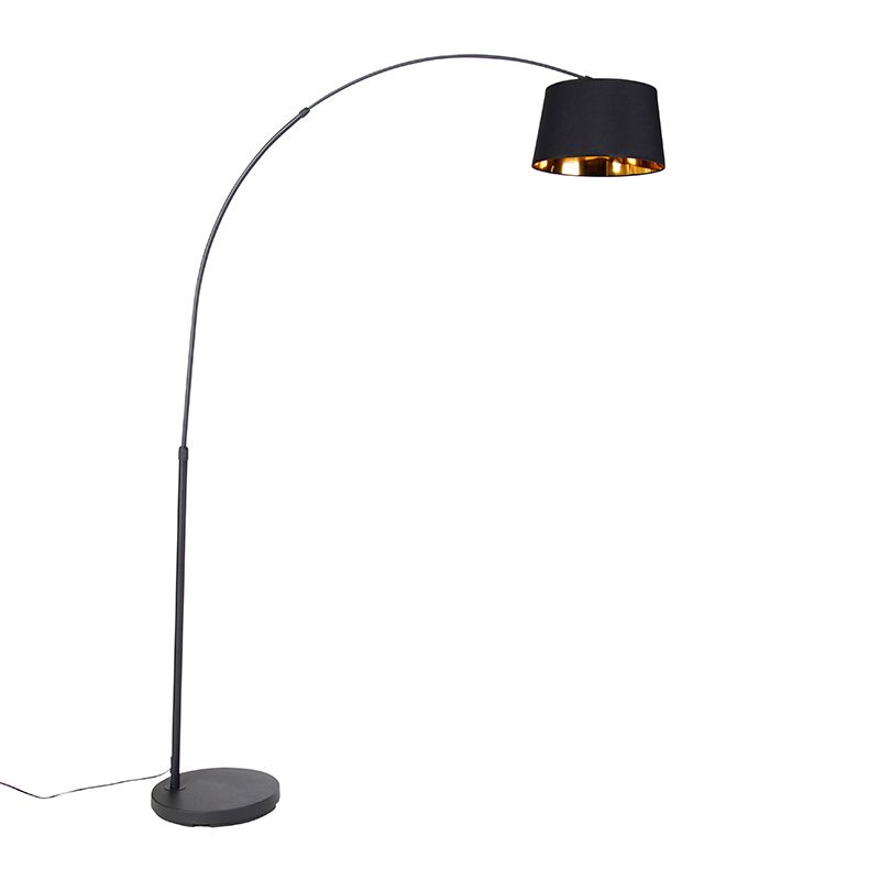 Moderne booglamp zwart met goud - Arc Basic