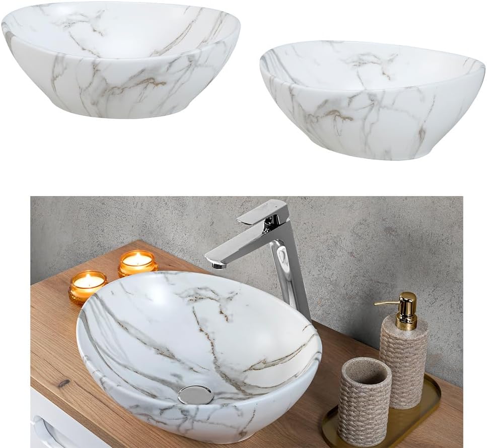 Lomadox Badmöbel Set 5-teilig mit 80cm Waschtisch, grün und Eiche, gerillte Front, hängende Montage, geringe Tiefe 40cm
