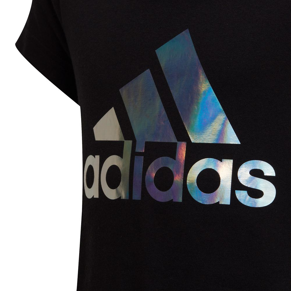 adidas Dance Metallic Print T-Shirt Mädchen schwarz