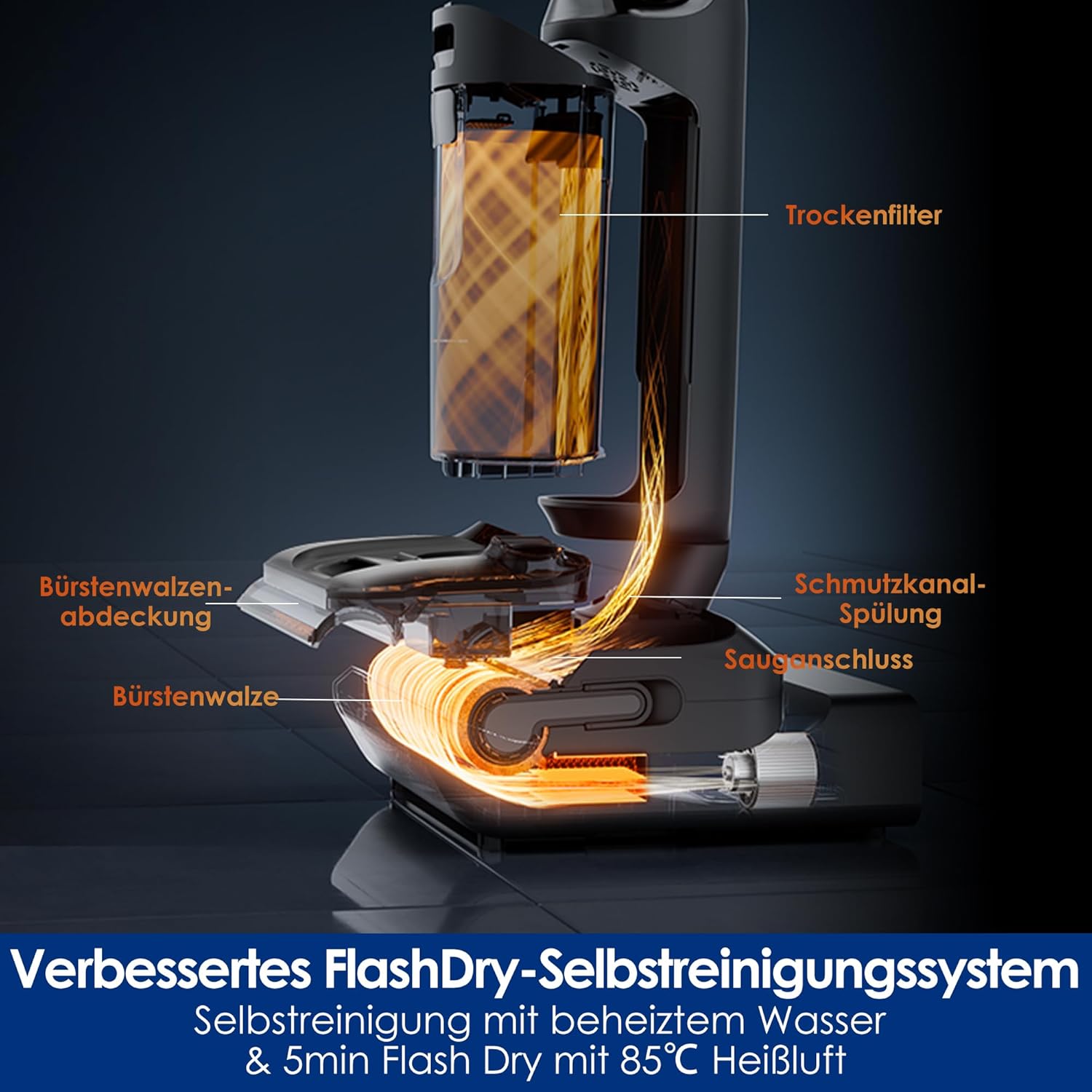 Tineco FLOOR ONE Switch S7 Stretch Nass Trockensauger & Akkusauger Set 5-in-1, FlashDry Selbstreinigung, DualBlock Anti-Tangle, 50 Min Laufzeit 22kPa Multifunktionaler Bodenreiniger für das Ganze Haus