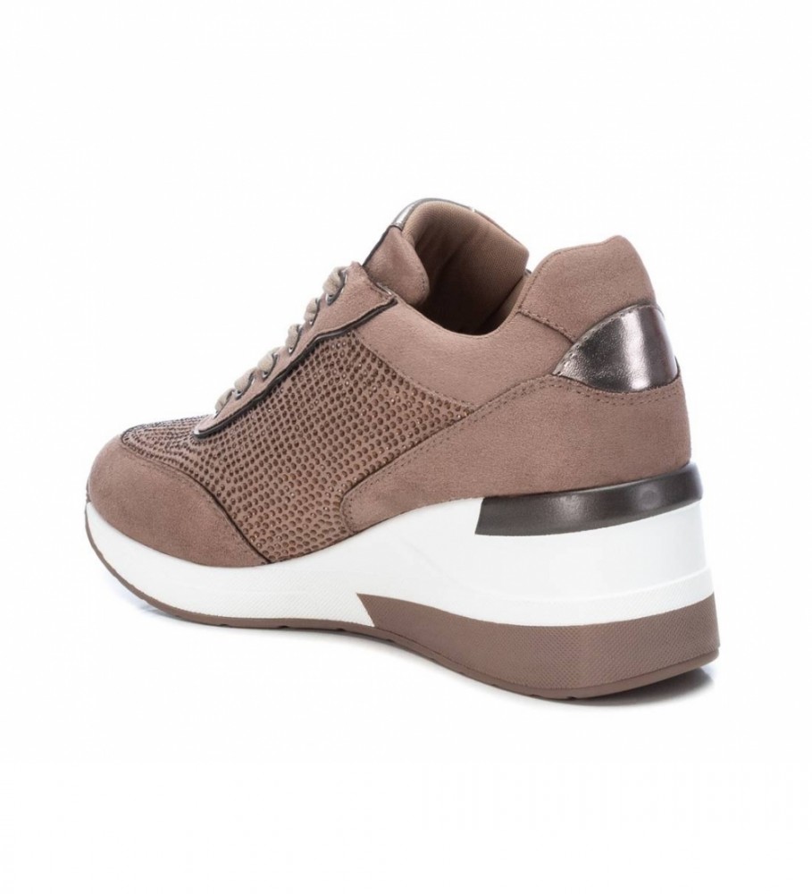 Tênis Xti 140253 Marrom - Altura do Salto Anabela: 7cm -