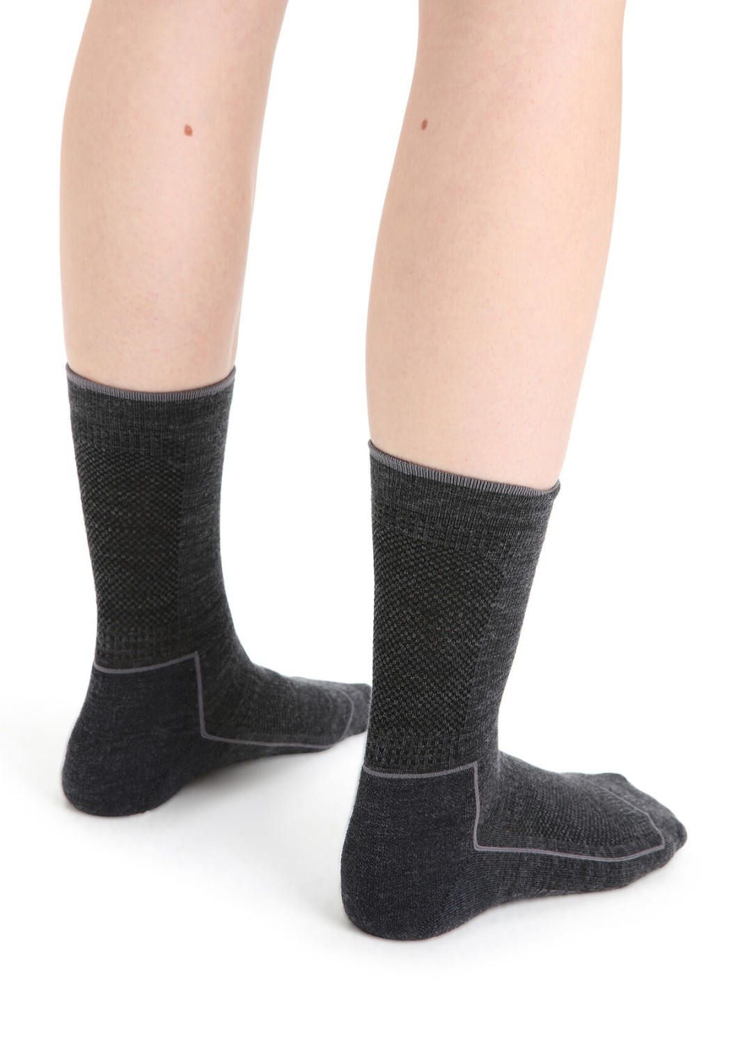Icebreaker Damen-Wandersocken Cool-Lite 3Q Crew Jet HTHR/Monsoon