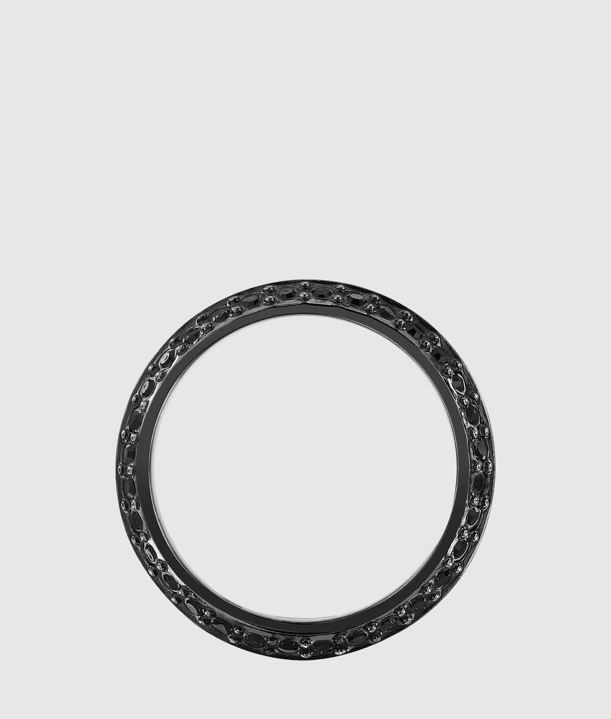 Gunmetal kristallen ring