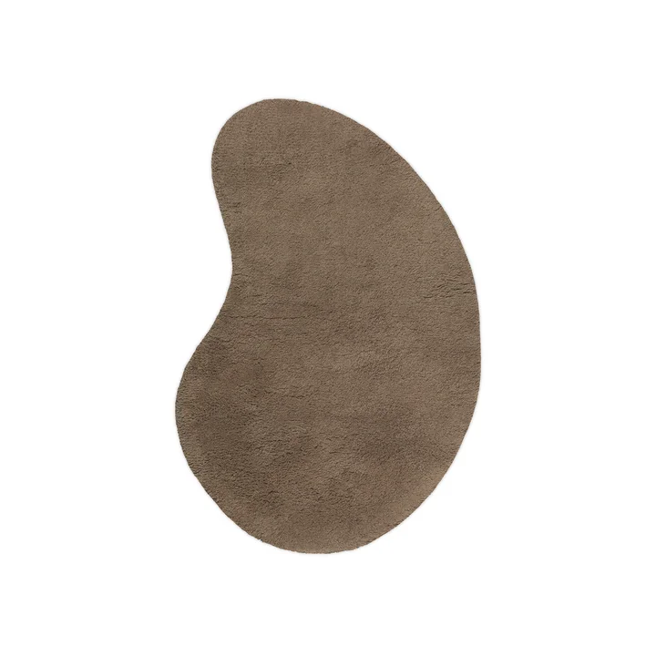 Ferm Living - Forma Wollteppich S, aschbraun