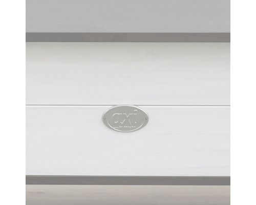 Opbergbank axi Corky 37 x 116 x 84 cm hout grijs wit afsluitbaar gelakt extra vak