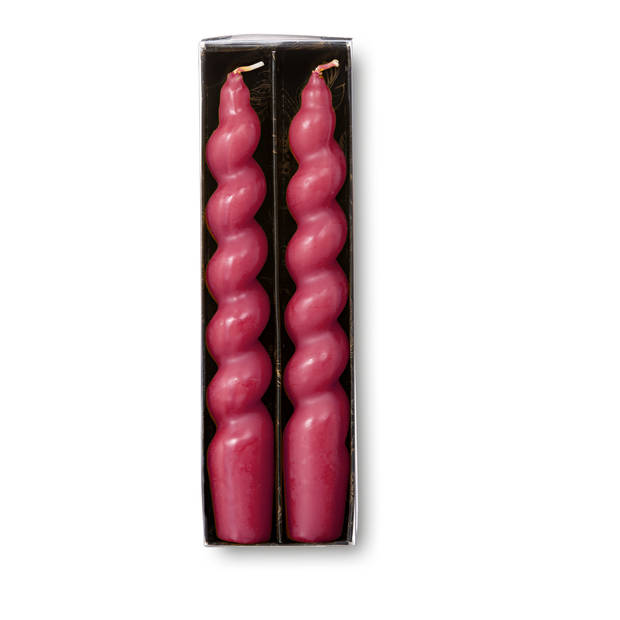 Blokker Dinerkaars Twisted - 2 stuks - Donkerroze