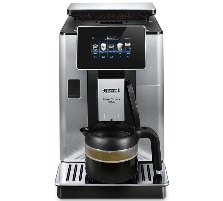 DELONGHI Primadonna Soul ECAM 610.75.MB Carafe à café + Mug Contigo OFFERT Garantie 5 ans Coloris:Argent
